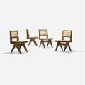 Pierre Jeanneret   set of four chairs from Chandigarh