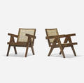Pierre Jeanneret   pair of lounge chairs from Chandigarh