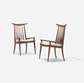 Sam Maloof   Horn Back chairs pair