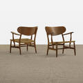 Hans J Wegner   lounge chairs pair