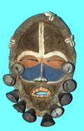380 AFRICAN BAKUBA TRIBAL MASK