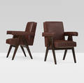 Pierre Jeanneret   pair of Committe armchairs from the High Court Chandigarh
