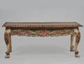 NEOCLASSICAL STYLE PAINTED OAK LOW TABLE