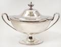 GEORGIAN STYLE SILVER PLATED TUREEN AND COVER