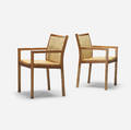 Rud Thygesen and Johnny Srensen   Kongeserie armchairs pair