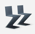 After Gerrit Rietveld   ZigZag chairs pair