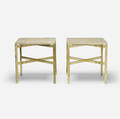 In the manner of Harvey Probber   end tables pair