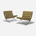 Ludwig Mies van der Rohe   Barcelona chairs pair