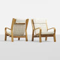 Hans J Wegner   lounge chairs pair