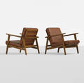 Hans J Wegner   lounge chairs model GE233 pair