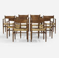 Hans J Wegner   dining chairs model FJ67 set of ten