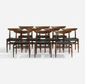 Hans J Wegner   dining chairs set of ten