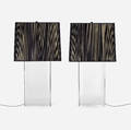 Karl Springer   Oval table lamps pair
