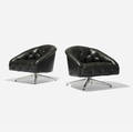 Ward Bennett   lounge chairs pair