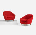 Gio Ponti   lounge chairs pair