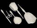 FIVE PIECE BIRKS STERLING SILVER VANITY SET