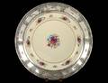 LARGE STERLING SILVER MOUNTED LENOX PORCELAIN CHARGER