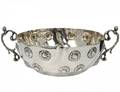 SILVER TWO HANDLED BOWL