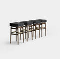 Gianfranco Frattini and Gio Ponti   set of four bar stools from the Hotel Parco dei Principi Rome