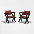 Pierre Jeanneret   pair of armchairs from Chandigarh