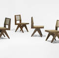 Pierre Jeanneret   set of four chairs from Chandigarh