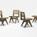 Pierre Jeanneret   set of four chairs from Chandigarh