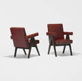 Pierre Jeanneret   pair of Committe armchairs from High Court Chandigarh