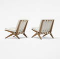 Pierre Jeanneret   Scissor chairs pair