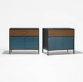 George Nelson  Associates   Steelframe cabinets model 4032 pair