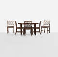 Ole Wanscher   dining table and six chairs