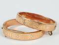 PAIR OF VICTORIAN NINE KARAT ROSE GOLD BANGLES