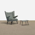 Hans J Wegner   Papa Bear chair and ottoman