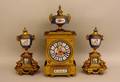 Sevres Style Clock and Garniture