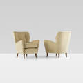 Gio Ponti   pair of armchairs from the Hotel Bristol Merano