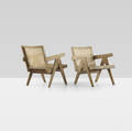 Pierre Jeanneret   pair of lounge chairs from Chandigarh