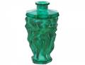 MOLDED MALACHITE GLASS VASE