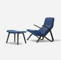 Eero Saarinen   Grasshopper chair and ottoman