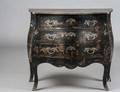 LOUIS XV STYLE BLACK CHINOISERIE COMMODE