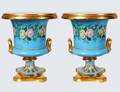PAIR OF EMPIRE STYLE PORCELAIN JARDINIERES