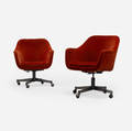 Ward Bennett   office chairs pair