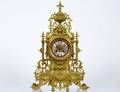 LOUIS XVI STYLE GILT BRONZE MANTEL CLOCK
