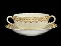 SET OF ELEVEN ROYAL WORCESTER PORCELAIN CREAM SOUPS AND