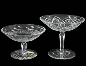 TWO WATERFORD CRYSTAL COMPOTES