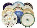 GROUP OF TEN ASSORTED PORCELAIN PLATES