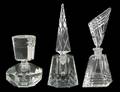 GROUP OF THREE GLASS SCENT BOTTLES