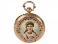 GOLD PAINTED POCKET WATCH