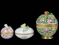 GROUP OF THREE HEREND PORCELAIN BOXES