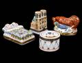 GROUP OF FOUR LIMOGES PORCELAIN BOXES
