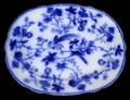 DAVENPORT TRANSFER PRINTED BLUE POTTERY PLATTER