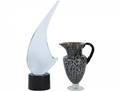 TWO CONTEMPORARY GLASS ARTICLES